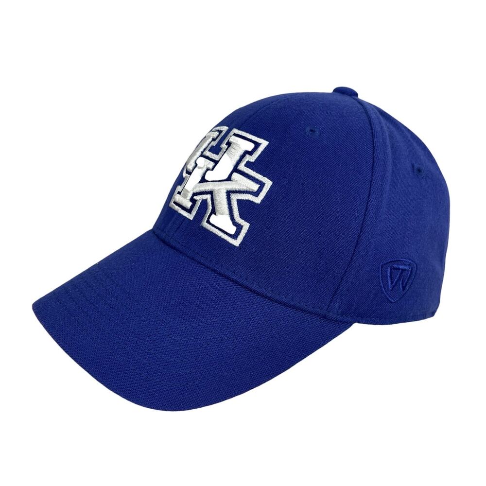 UNIVERSITY OF KENTUCKY WILDCATS Hat Cap TOP OF THE WORLD Blue White ONE SIZE